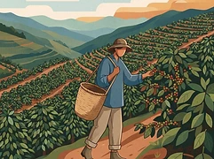 Mártir producer group — coffee farmer illustration 1