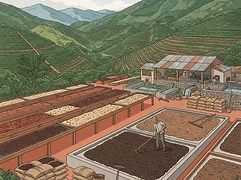 Fazenda Santuário Sul — coffee farm illustration 2