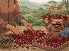 Tamiru Tadesse — coffee farmer illustration 2