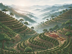 Badigalo — coffee farm illustration 1