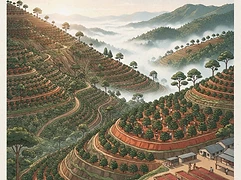 Bavyeyi — coffee farm illustration 1