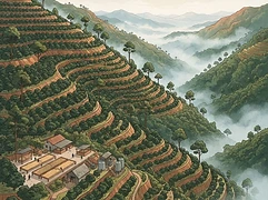 Takesi — coffee farm illustration 1