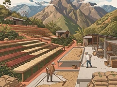 San Agustin Estate — coffee farm illustration 2