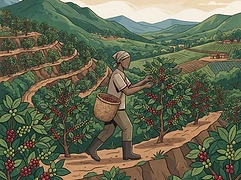 JNP Coffee — coffee farmer illustration 1