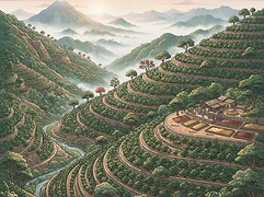 Las Delicias โ coffee farm illustration 1