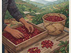 Smallholder farmers of Munyinya Hill — coffee farmer illustration 2