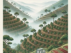 Sol Naciente — coffee farm illustration 1