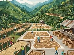 Volcán Valley estate — coffee farm illustration 2
