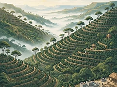 Gora Kone — coffee farm illustration 1
