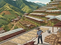 Peña Blanca — coffee farm illustration 2