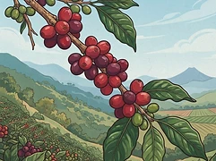 Juana Gaspar — coffee farm illustration 3
