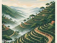 Finca Manantial — coffee farm illustration 1