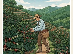 Leonicio Castellon — coffee farmer illustration 1