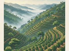 Savage Coffees — coffee farm illustration 1