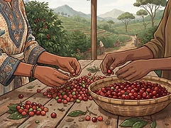 Duromina Cooperative members — coffee farmer illustration 2