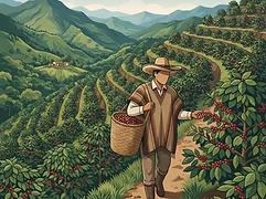 Lasso brothers — coffee farmer illustration 1