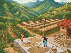 Juan Martín — coffee farm illustration 2