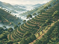 La Chorrera — coffee farm illustration 1