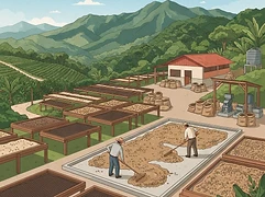 La Pachuca — coffee farm illustration 2