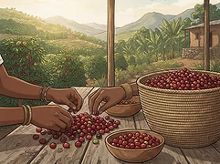 Surafel Birhanu — coffee farmer illustration 2
