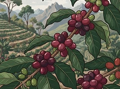 Tres Cedros — coffee farm illustration 3