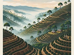 La Estrella β coffee farm illustration 1