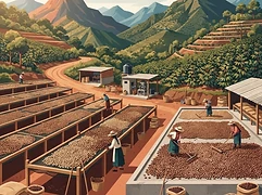 Finca La Hermosa β coffee farm illustration 2