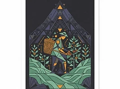 Caballero family (Fabio and Sandra Isabel Caballero, Marysabel Caballero, and Moisés) — coffee farmer illustration 1