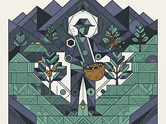 Givette Perez and Ernesto Perez — coffee farmer illustration 2