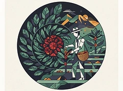 Coopedota cooperative — coffee farmer illustration 2