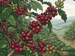 Gakuyuini washing station — coffee farm illustration 3