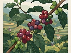 Buku — coffee farm illustration 3