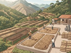 Asprasar Cooperative — coffee farm illustration 2