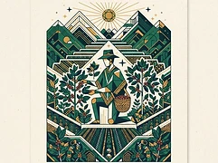 Julio Arotaype — coffee farmer illustration 2
