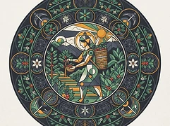 18 female members of Coopedota — coffee farmer illustration 3