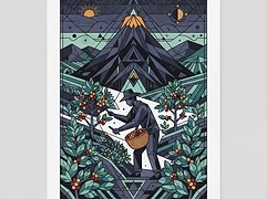 Roger Antonio Domínguez Márquez and Henry Urquia — coffee farmer illustration 2