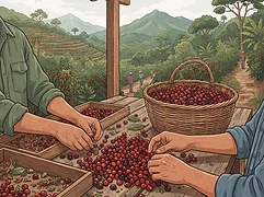 Jorge Alberto Lanza Ruiz — coffee farmer illustration 2