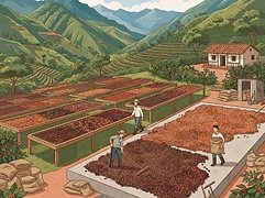 El Roble β coffee farm illustration 2