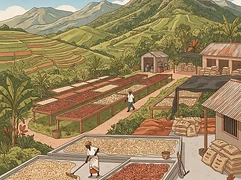 Gathaithi Cooperative — coffee farm illustration 2
