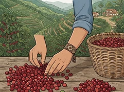 Blanca Ligia Riascos — coffee farmer illustration 2