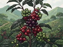 La Huella — coffee farm illustration 3