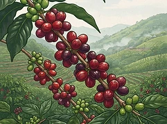 El Silencio — coffee farm illustration 3