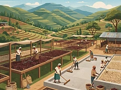 Karimikui β coffee farm illustration 2