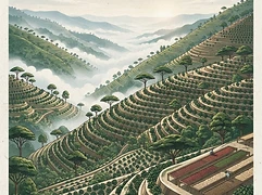 Bishan Wate Washing Station β coffee farm illustration 1