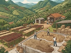 Daterra — coffee farm illustration 2