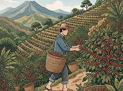 The Peterson family — coffee farmer illustration 1