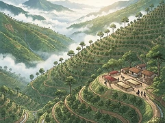 Finca Las Flores — coffee farm illustration 1