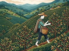 José Martínez Guzmán — coffee farmer illustration 1