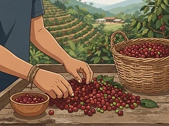 Sandra Trochez — coffee farmer illustration 2