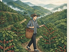 Jhon Alexander Bermudez — coffee farmer illustration 1